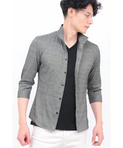 ZERO by TORNADO MART∴ランダムテレコ7分袖シャツ