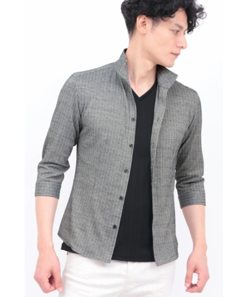 ZERO by TORNADO MART∴ランダムテレコ7分袖シャツ