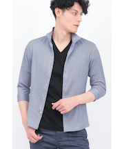 ZERO by TORNADO MART∴ランダムテレコ7分袖シャツ