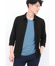 ZERO by TORNADO MART∴オーシャンリップルジャージー7分袖シャツ