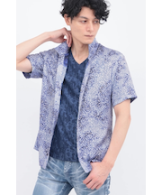 TORNADO MART∴レオパードオパールオーシャン半袖シャツ