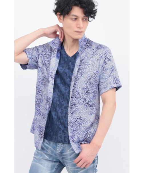 TORNADO MART∴レオパードオパールオーシャン半袖シャツ