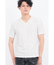 TORNADO MART∴カットジャカードジャージー半袖カットソー