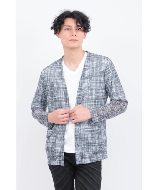 TORNADO MART∴モザイクチェックノーカラーカーデ