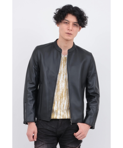 良品 Tornado Mart スタンドカラー ライダース ラムレザー M ﾗﾑﾚｻﾞｰｼﾝｸﾞﾙﾗｲﾀﾞｰｽﾞ｜トルネードマートの通販｜&mall（アンド