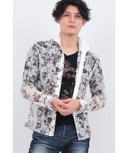 TORNADO MART∴ラッセルレースチェックプリントシャツ