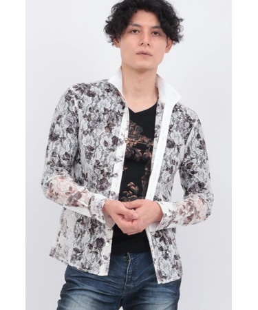 TORNADO MART∴ラッセルレースチェックプリントシャツ