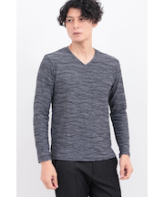 ZERO by TORNADO MART∴ウェーブストームタック天竺Vネック