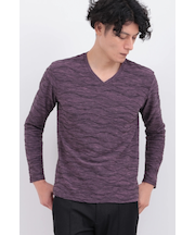 ZERO by TORNADO MART∴ウェーブストームタック天竺Vネック