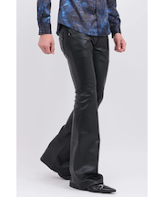 TORNADO MART∴ストレッチレザーベルボトム