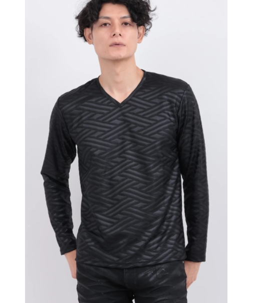 TORNADO MART∴ブライトフクレダイヤJQVネックカットソー