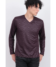 TORNADO MART∴ブライトフクレダイヤJQVネックカットソー