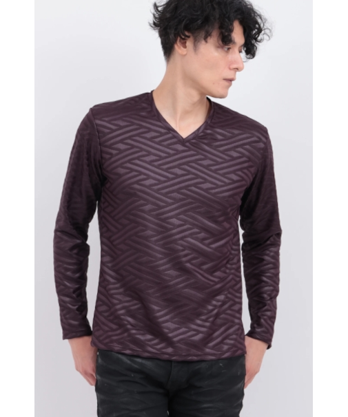 TORNADO MART∴ブライトフクレダイヤJQVネックカットソー