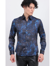 TORNADO MART∴マーブルクロコダイルプリントシャツ