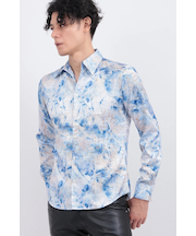 TORNADO MART∴マーブルクロコダイルプリントシャツ