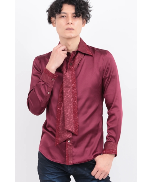 TORNADO MART∴レースアクセント ストール付きシャツ