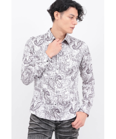 TORNADO MART∴ラギットペイズリープリントシャツ