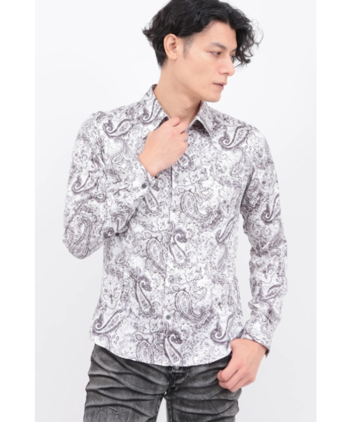 TORNADO MART∴ラギットペイズリープリントシャツ