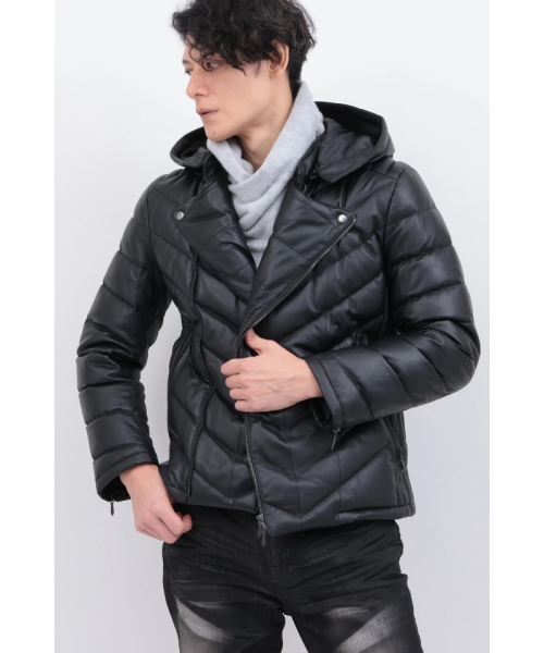 トルネードマート ラムレザー ダブルライダースジャケット TORNADO MART∴ダブルライダースラムレザーダウン