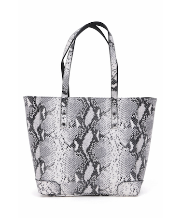 TORNADO MART∴パイソンプリントレザートートバッグ