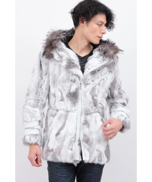 TORNADO MART ファーブルゾン Y2K TORNADO MART∴ハーフラックスラビットファーブルゾン｜トルネード