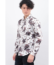 TORNADO MART∴フィリグリーローズプリントシャツ