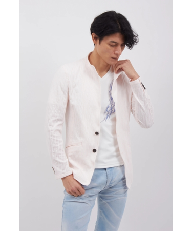 TORNADO MART∴ストライプウェーブジャガードジャケット