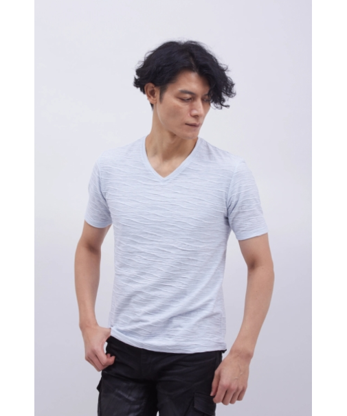 TORNADO MART∴ボーダーウェーブジャガードハンソデネック