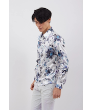 TORNADO MART∴アクアフラワープリントシャツ