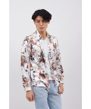 TORNADO MART∴アクアフラワープリントシャツ