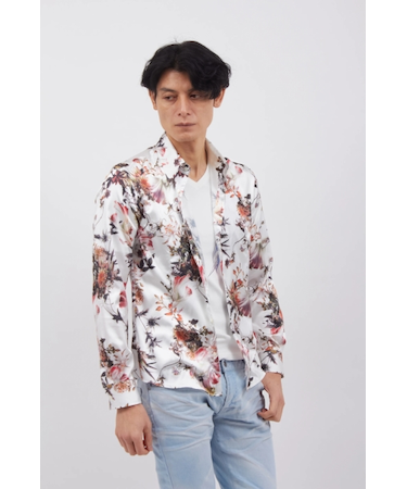 TORNADO MART∴アクアフラワープリントシャツ