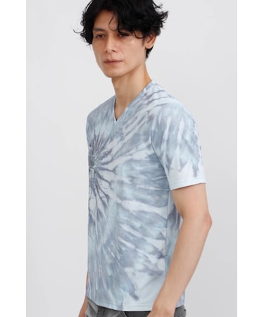 TORNADO MART∴タイダイカサブランカプリントTシャツ