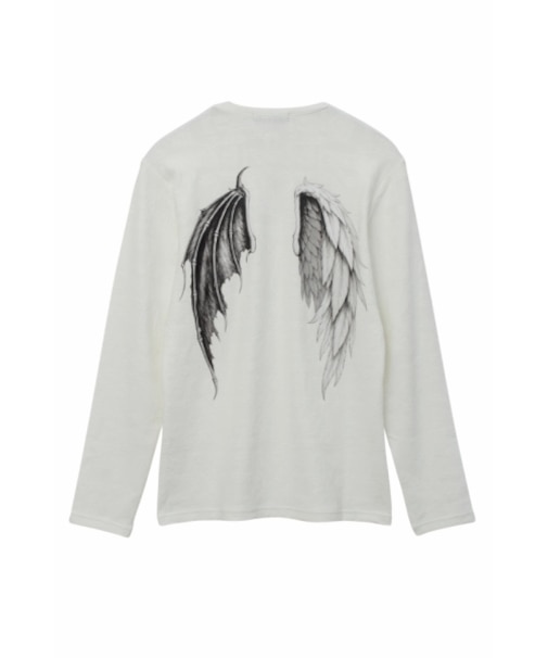 TORNADO MART∴ツインウイング バックプリント長袖Tシャツ