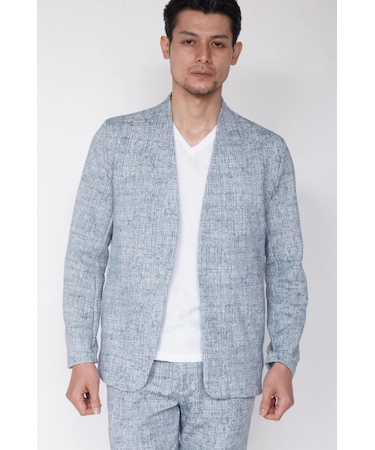 HIGH STREET∴モザイクジャガードノーカラージャケット