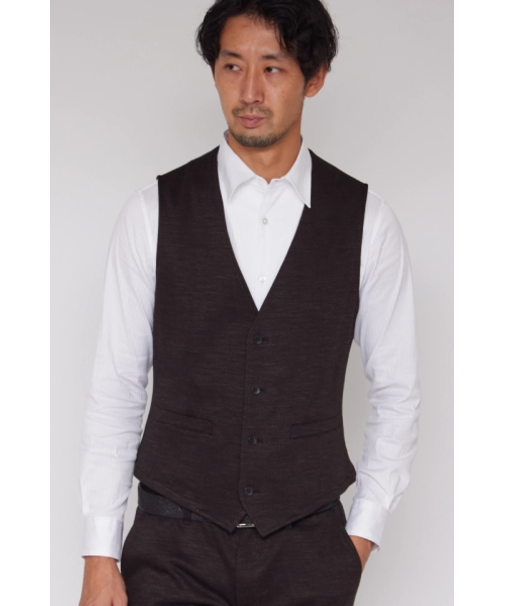 HIGH STREET∴綿麻ジオメトリックジャージベスト