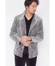 HIGH STREET∴壁柄ベロアスタンドブルゾン