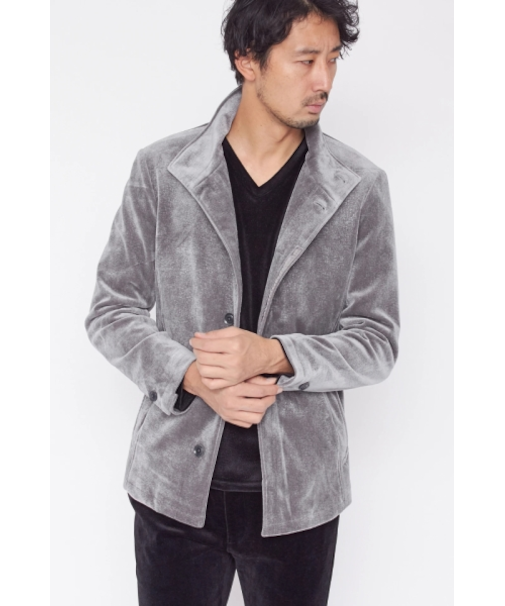 HIGH STREET∴壁柄ベロアスタンドブルゾン