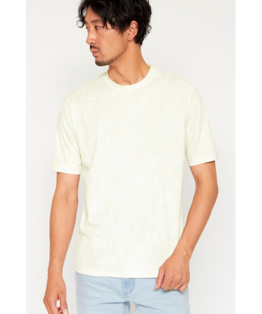 HIGH STREET∴ROUGHプリント鹿の子クルーネック半袖Ｔシャツ