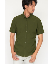 HIGH STREET∴４WAYサッカー釦ダウン半袖シャツ