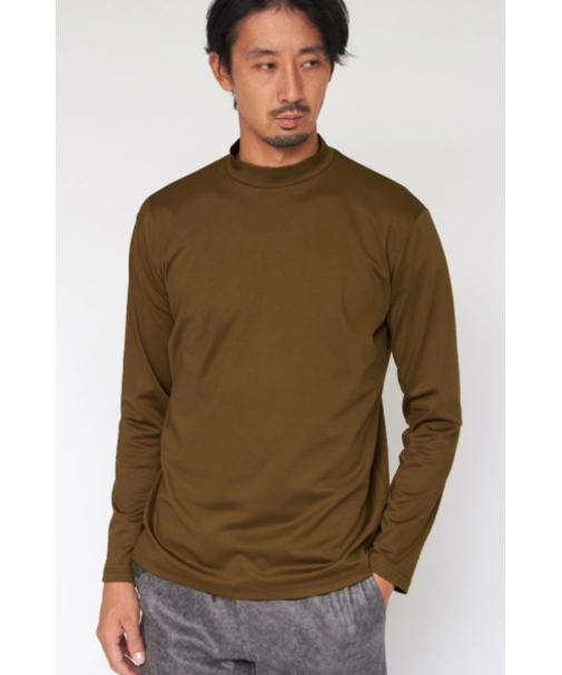 HIGH STREET∴シルケットポンチ長袖モックネック