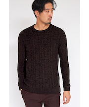 HIGH STREET∴ランダムへリンボンモールクルーネックニット