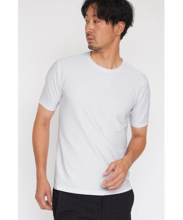 HIGH STREET∴RIPAウェーブパターン半袖クルーネックカットソー