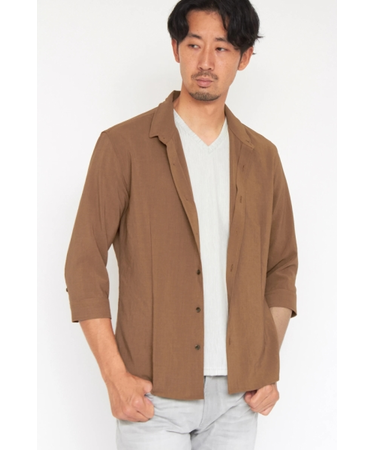 HIGH STREET∴リフラクスショートウイング７分袖シャツ