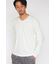 HIGH STREET∴ブロックチェック長袖Vネックカットソー