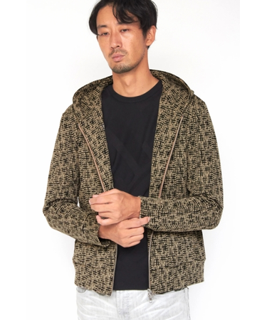 HIGH STREET∴ラフウォールダブルジャカードZipパーカー