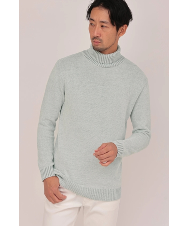 HIGH STREET∴MIXモールタートルネックニット