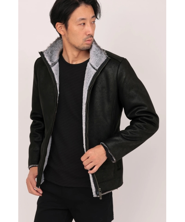 HIGH STREET∴フェイクムートンスタンドブルゾン