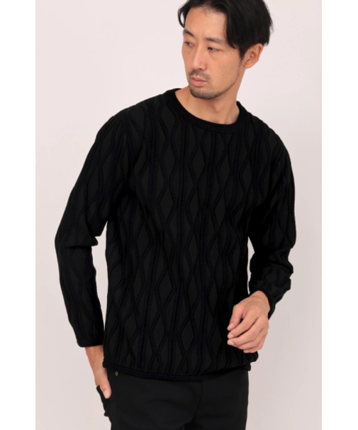 HIGH STREET∴ケーブルモールリンクスクルーネックニット