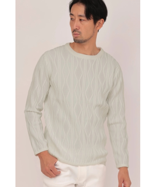 HIGH STREET∴ケーブルモールリンクスクルーネックニット