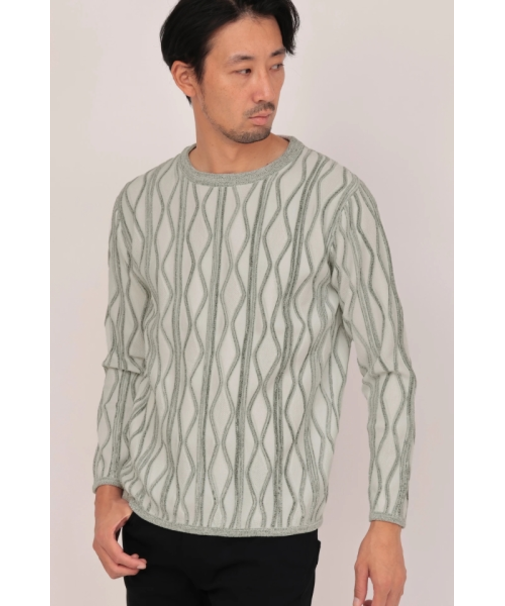 HIGH STREET∴ケーブルモールリンクスクルーネックニット